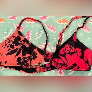 Perfect Vacation Floral Bikini Top with Adjustable Straps Size S NEW
